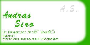 andras siro business card